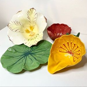 Handpainted South African porcelain floral serving set